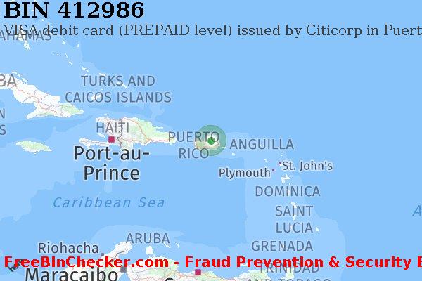412986 VISA debit Puerto Rico PR BIN List