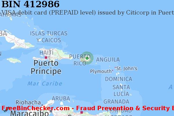 412986 VISA debit Puerto Rico PR Lista de BIN