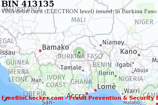 413135 VISA debit Burkina Faso BF Lista de BIN