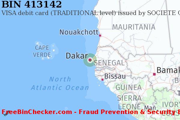 413142 VISA debit Senegal SN BIN Dhaftar