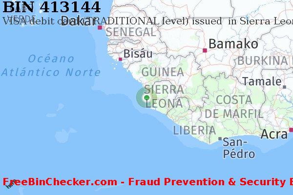 413144 VISA debit Sierra Leone SL Lista de BIN