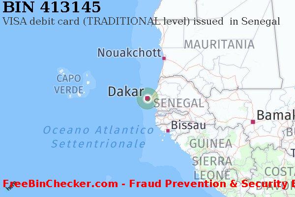 413145 VISA debit Senegal SN Lista BIN
