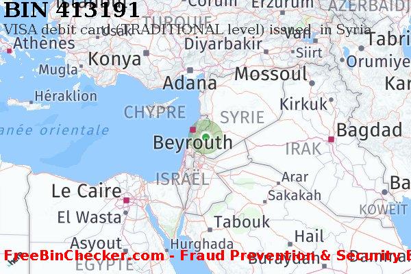 413191 VISA debit Syria SY BIN Liste 