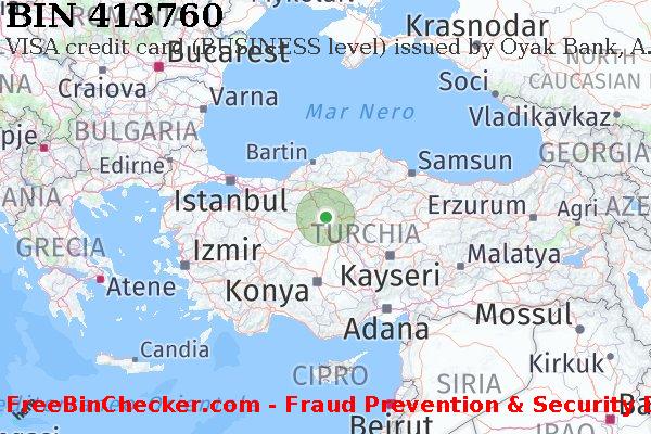 413760 VISA credit Turkey TR Lista BIN