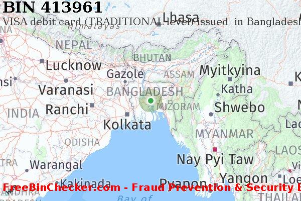 413961 VISA debit Bangladesh BD BIN Lijst