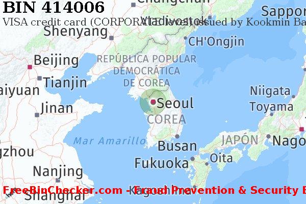 414006 VISA credit South Korea KR Lista de BIN