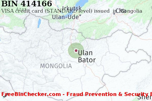 414166 VISA credit Mongolia MN Lista BIN