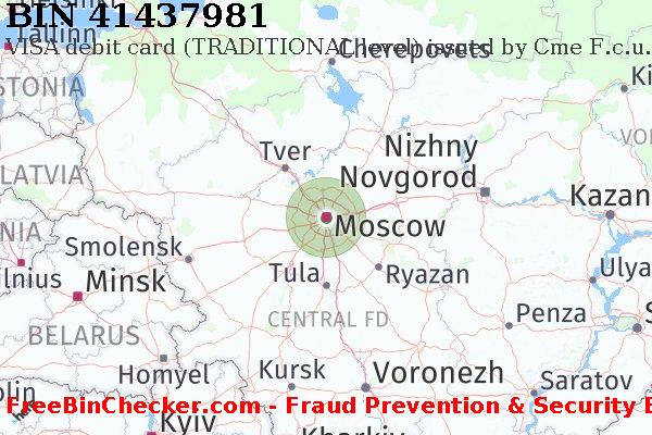 41437981 VISA debit Russian Federation RU BIN List