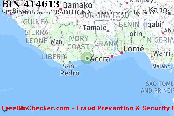 414613 VISA debit Côte d'Ivoire CI बिन सूची