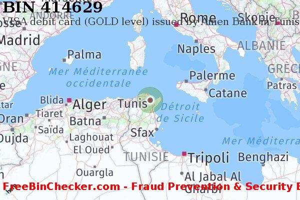 414629 VISA debit Tunisia TN BIN Liste 