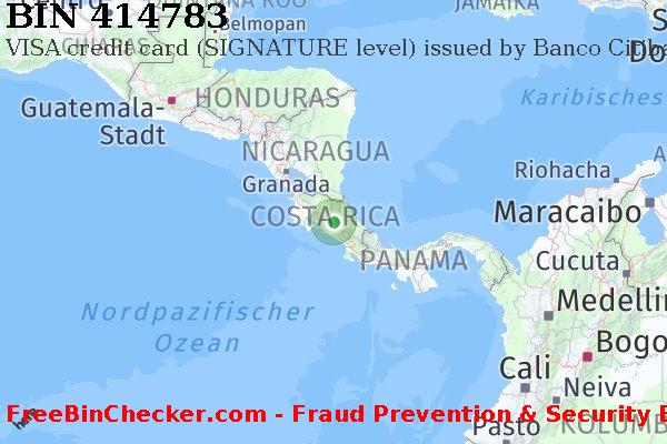 414783 VISA credit Costa Rica CR BIN-Liste