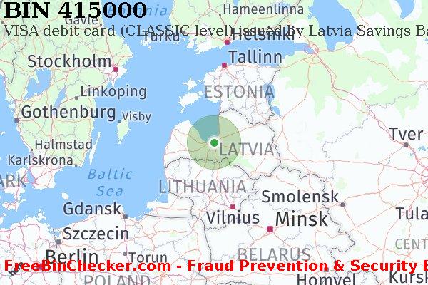 415000 VISA debit Latvia LV BIN List