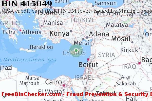 415049 VISA credit Cyprus CY BIN List