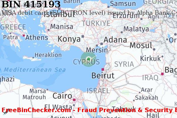415193 VISA debit Cyprus CY BIN List