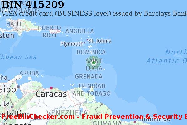 415209 VISA credit Saint Lucia LC BIN List