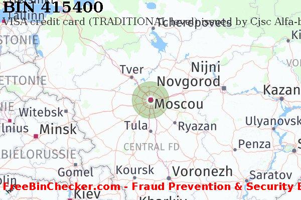 415400 VISA credit Russian Federation RU BIN Liste 