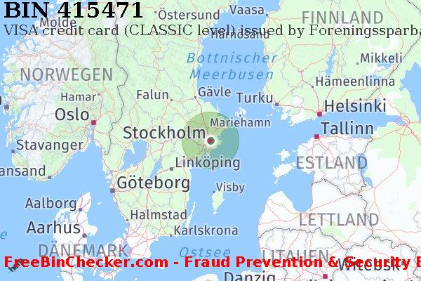 415471 VISA credit Sweden SE BIN-Liste