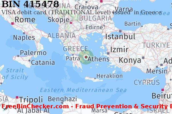 415478 VISA debit Greece GR BIN List