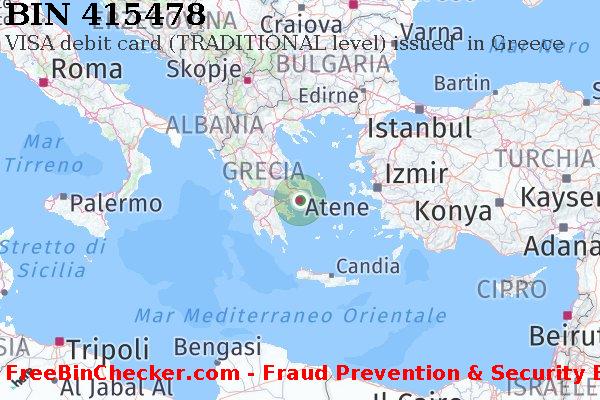 415478 VISA debit Greece GR Lista BIN