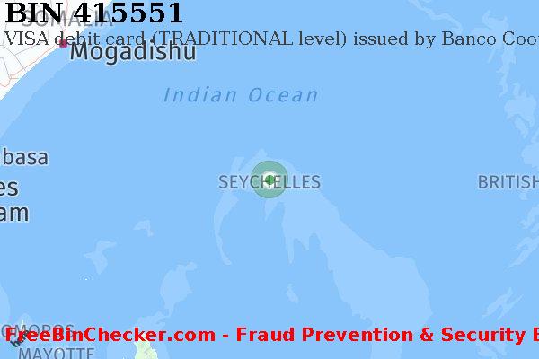 415551 VISA debit Seychelles SC BIN List