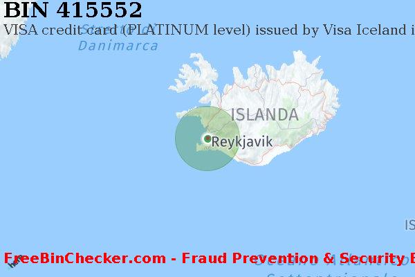 415552 VISA credit Iceland IS Lista BIN