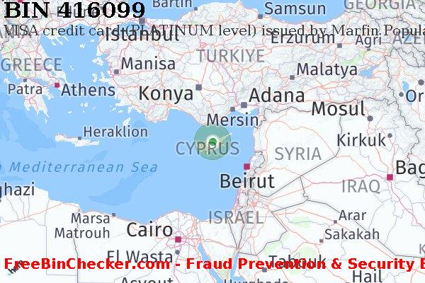 416099 VISA credit Cyprus CY BIN List
