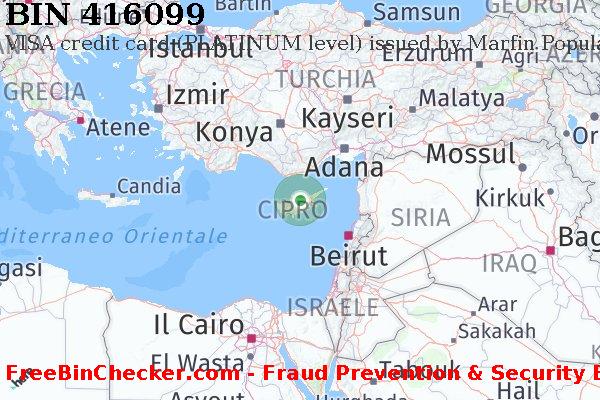 416099 VISA credit Cyprus CY Lista BIN