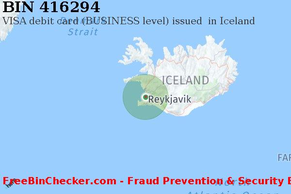 416294 VISA debit Iceland IS BIN List