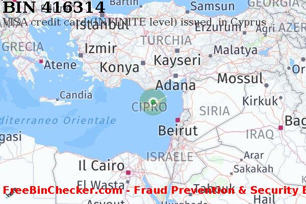 416314 VISA credit Cyprus CY Lista BIN