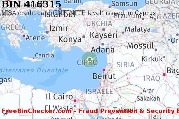 416315 VISA credit Cyprus CY Lista BIN