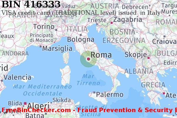 416333 VISA credit Italy IT Lista BIN