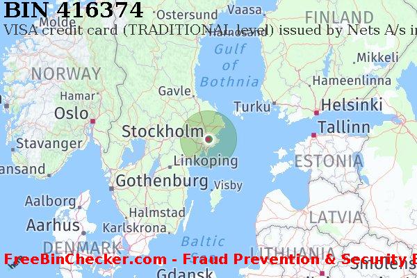416374 VISA credit Sweden SE BIN List