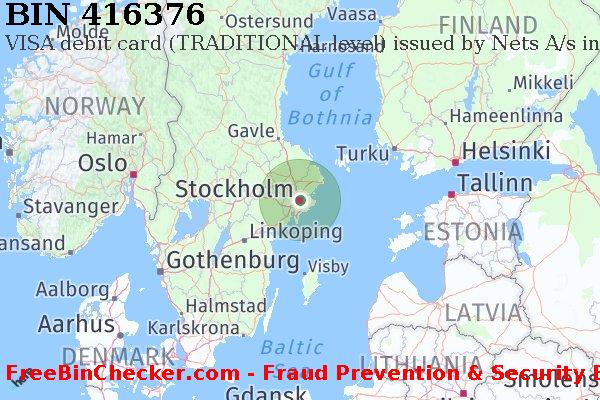 416376 VISA debit Sweden SE BIN List