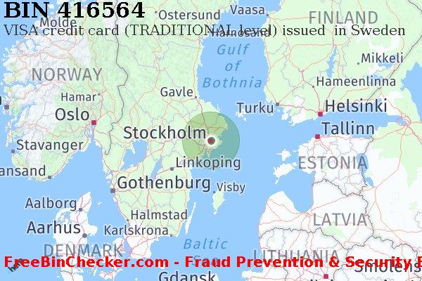 416564 VISA credit Sweden SE BIN List