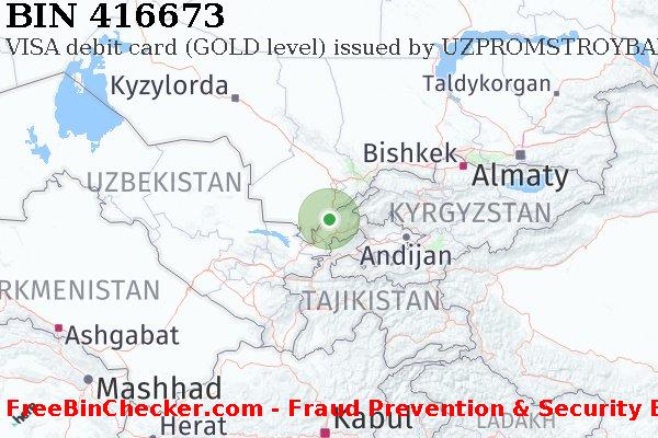 416673 VISA debit Uzbekistan UZ BIN 목록