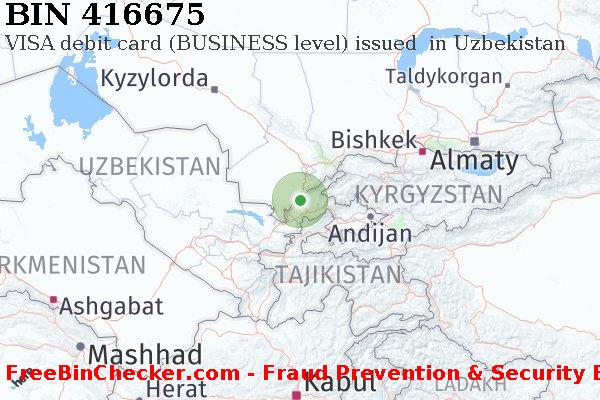 416675 VISA debit Uzbekistan UZ BIN List
