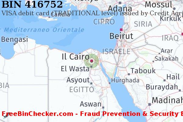 416752 VISA debit Egypt EG Lista BIN