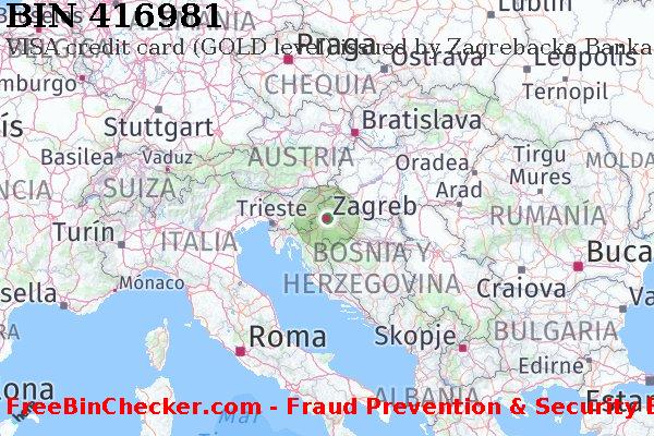 416981 VISA credit Croatia HR Lista de BIN
