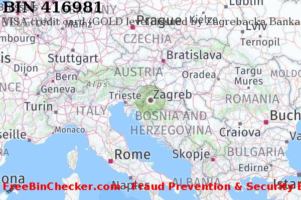 416981 VISA credit Croatia HR BIN Dhaftar