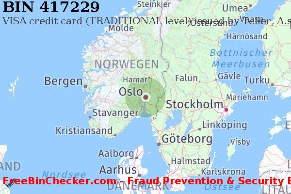 417229 VISA credit Norway NO BIN-Liste