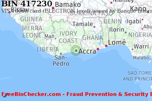 417230 VISA debit Côte d'Ivoire CI BIN 목록