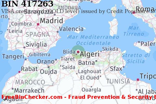 417263 VISA credit Algeria DZ Lista BIN