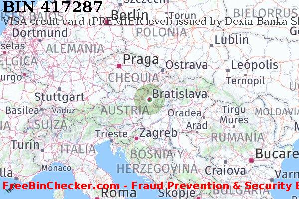 417287 VISA credit Slovakia (Slovak Republic) SK Lista de BIN