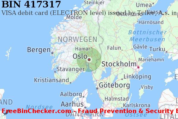 417317 VISA debit Norway NO BIN-Liste