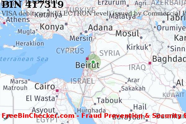 417319 VISA debit Syria SY BIN List