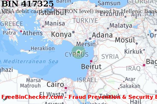 417325 VISA debit Cyprus CY BIN List
