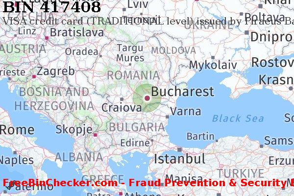 417408 VISA credit Romania RO BIN List