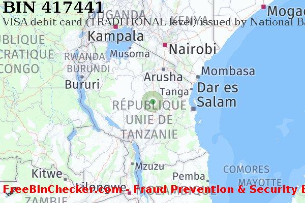 417441 VISA debit Tanzania TZ BIN Liste 