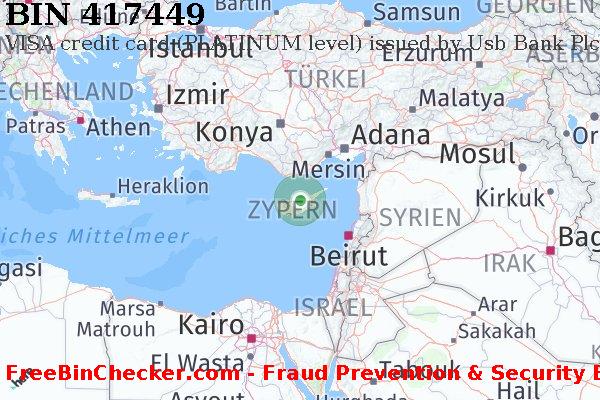 417449 VISA credit Cyprus CY BIN-Liste