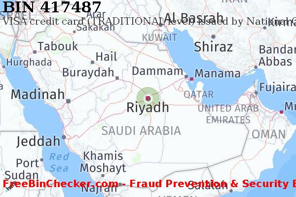 417487 VISA credit Saudi Arabia SA BIN List